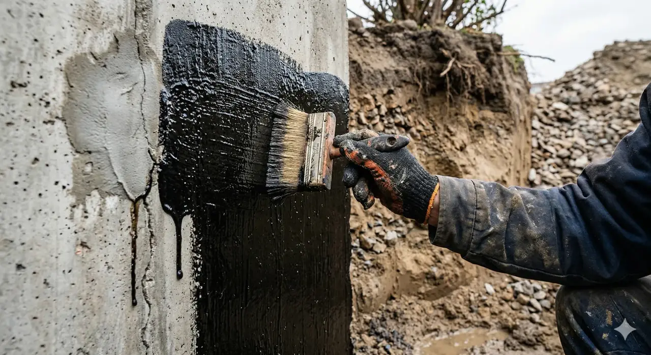 Наружная гидроизоляция цокольного этажа